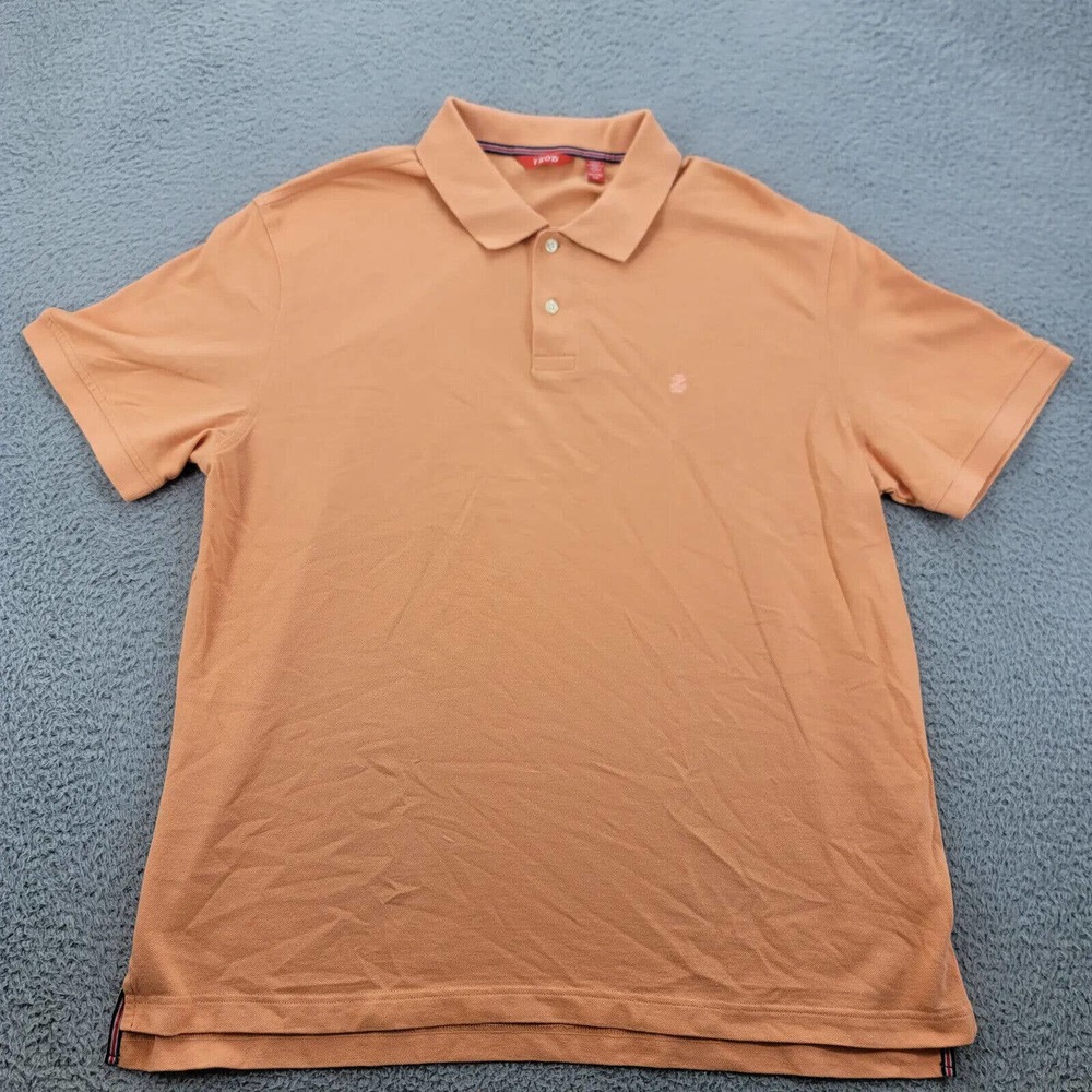 IZOD Shirt Mens XXL Orange Golf Outdoors Polo Casual Logo Lightweight Classic
